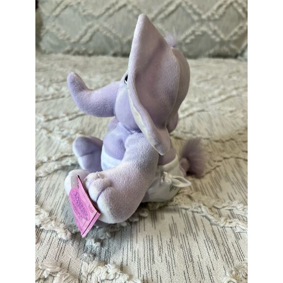 Precious Moments Tender Tails Plush Purple Baby Elephant 2000 Stuffed Toy - Picture 2 of 8